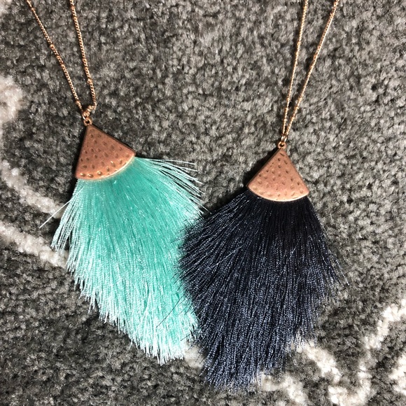 Mint Tassel Necklace - Picture 3 of 7